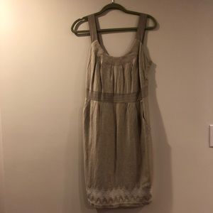 Banana Republic Embroidered Linen Dress Size 6